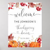 Thanksgiving welkom poster (Voorkant)
