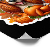 Thanksgiving Welsh Springer Spaniel Hondenbezitter Poster (Hoek)