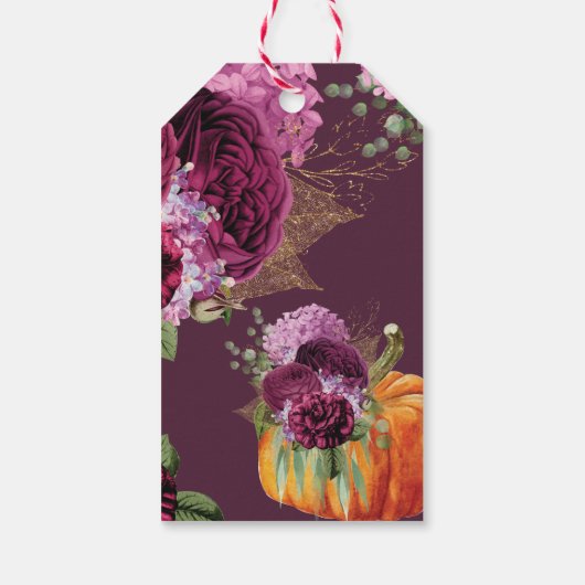 Thanksgiving Wensen en Dank u Cadeaulabel (Achterkant)