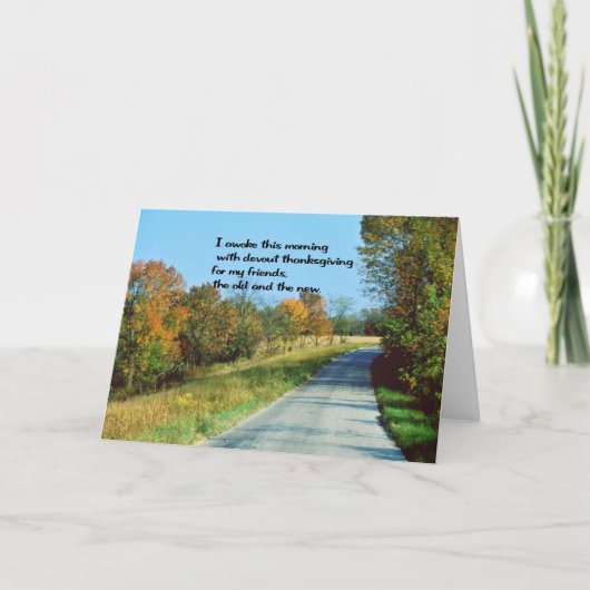 Thanksgiving wensen feestdagen kaart (Voorkant)