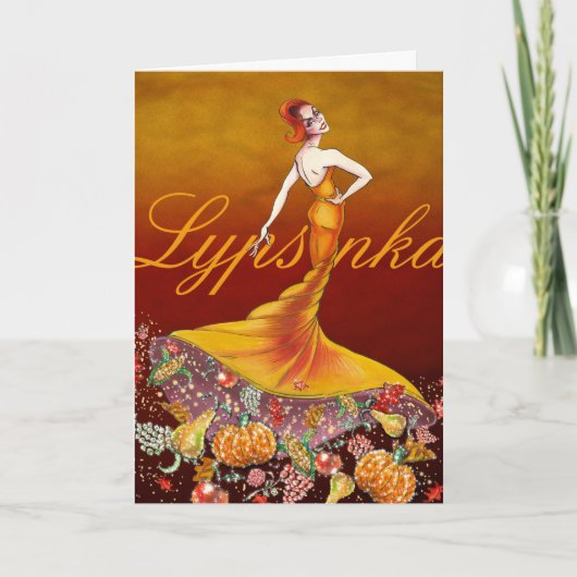 Thanksgiving Wenskaart # 2 (begroeting binnen) Feestdagen Kaart (Voorkant)