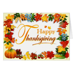 Thanksgiving Wenskaart/Autumn Harvest