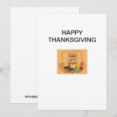 Thanksgiving Wenskaart Bedankkaart (Voorkant / Achterkant)