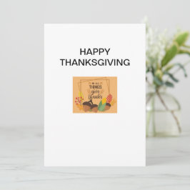 Thanksgiving Wenskaart Bedankkaart