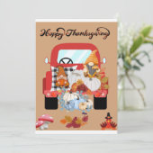 Thanksgiving Wenskaart Feestdagenkaart (Staand voorkant)