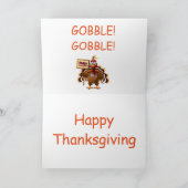 Thanksgiving Wenskaart/Turkije Feestdagen Kaart (Binnen)