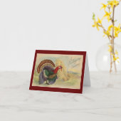 Thanksgiving-Wenskaart -turkije Kaart (Gele Bloem)