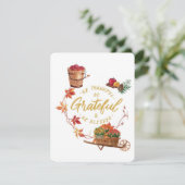 Thanksgiving Wenskaart, wees dankbaar Feestdagenkaart (Staand voorkant)