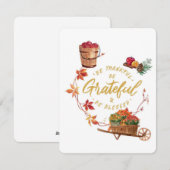 Thanksgiving Wenskaart, wees dankbaar Feestdagenkaart (Voorkant / Achterkant)