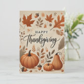 Thanksgiving Wenskaarten Kaart (Staand voorkant)