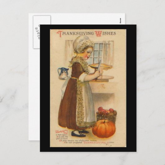 Thanksgiving wenst  Briefkaart (Voorkant / Achterkant)