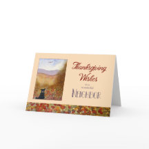 Thanksgiving wenst buurman - herfstschaap