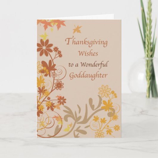 Thanksgiving wenst de kleindochter met valleien kaart (Voorkant)