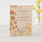 Thanksgiving wenst de kleindochter met valleien kaart (Gele Bloem)