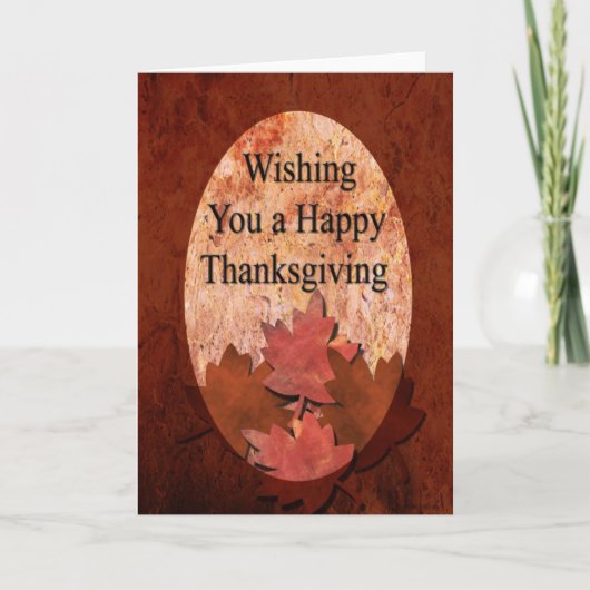 Thanksgiving wenst feestdagen kaart (Voorkant)