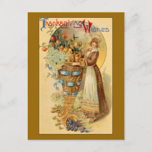 Thanksgiving wenst feestdagenkaart