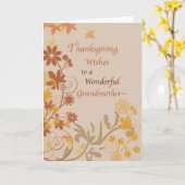 Thanksgiving wenst grootmoeder-kleppen kaart (Gele Bloem)