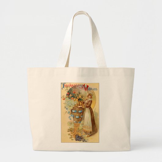 Thanksgiving wenst grote tote bag (Voorkant)