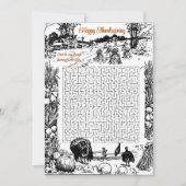 Thanksgiving wenst Lijst doolhof | pompoenen bruin Feestdagenkaart (Voorkant)