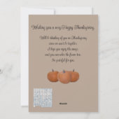 Thanksgiving wenst Lijst doolhof | pompoenen bruin Feestdagenkaart (Achterkant)