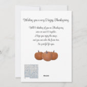 Thanksgiving wenst Lijst doolhof | pompoenen wit Feestdagenkaart (Achterkant)