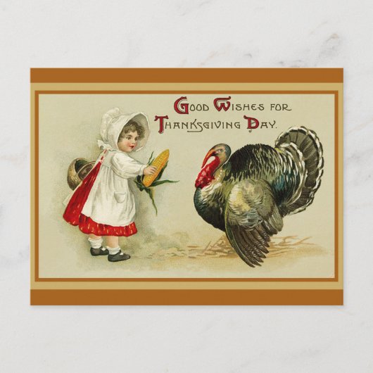 Thanksgiving wenst Turkije Briefkaart (Voorkant)