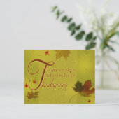 Thanksgiving wenst Typografie Leaves - Briefkaart (Staand voorkant)
