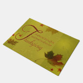 Thanksgiving wenst Typografie Leaves Deurmat (Schuin)