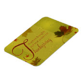 Thanksgiving wenst Typografie Leaves Magneet (Linkerzijde)