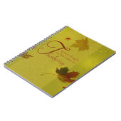 Thanksgiving wenst Typografie Leaves Notitieboek (Linkerzijde)