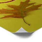 Thanksgiving wenst Typografie Leaves Poster (Hoek)