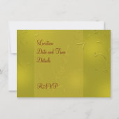 Thanksgiving wenst Typografie Leaves - Uitnodiging (Achterkant)