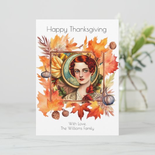 Thanksgiving wenst uitnodiging (Staand voorkant)