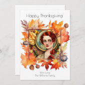  Thanksgiving wenst uitnodiging (Voorkant / Achterkant)