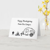 THANKSGIVING WENST VAN ***ONZE KAMPER** KAART (Gele Bloem)