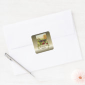 Thanksgiving wenst vierkante sticker (Envelop)