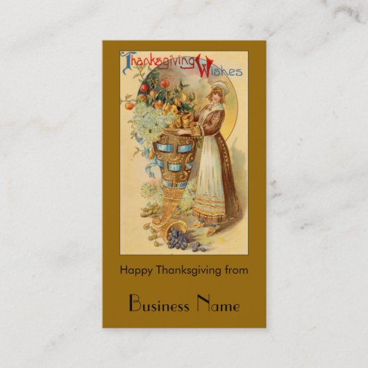 Thanksgiving wenst visitekaartje (Voorkant)