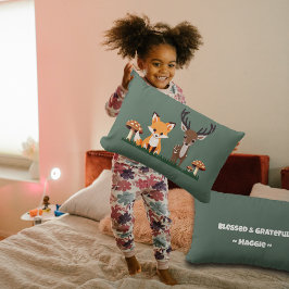 Thanksgiving Whimsical Woodlands Aangepaste naam Kussen