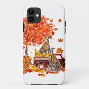 Thanksgiving Whippet Riding Red Pset Pickup Truck Case-Mate iPhone Case