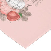 Thanksgiving White Pumpkin and Herfst Flowers Shor Lange Tafelloper (Hoek)