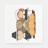 Thanksgiving/White Standard Luncheon Napkin Servetten (Voorkant)