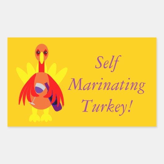 Thanksgiving Wijn Drink kalkoen Stickers (Voorkant)