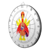 Thanksgiving wijn Drink Turkije Dartbord (Voorkant Rechts)