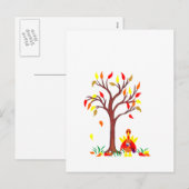 Thanksgiving wijn Drink Turkije Feestdagenkaart (Voorkant / Achterkant)