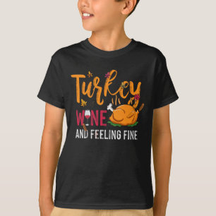 Thanksgiving wijn en fijne stofwisseling in Turkij T-shirt