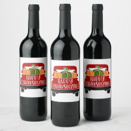 Thanksgiving Wijn Etiket