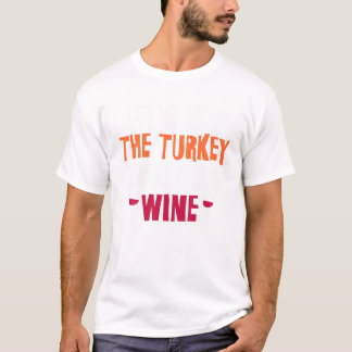 Thanksgiving wijnkalkoen t-shirt