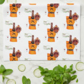 Thanksgiving wijnkeuken handdoek (Gevouwen)