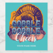 Thanksgiving wijnlabel Modern Wijn Etiket (Enkel label)