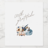 Thanksgiving Wijnlabel Wijn Etiket (Enkel label)